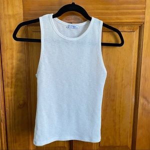 Zara textured white tank